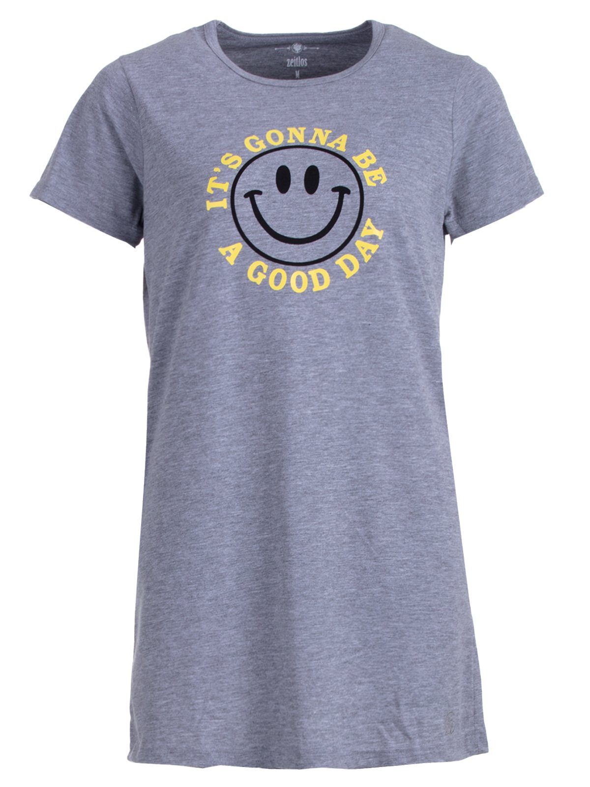 zeitlos Nachthemd Smile Kurzarm Print Bigshirt