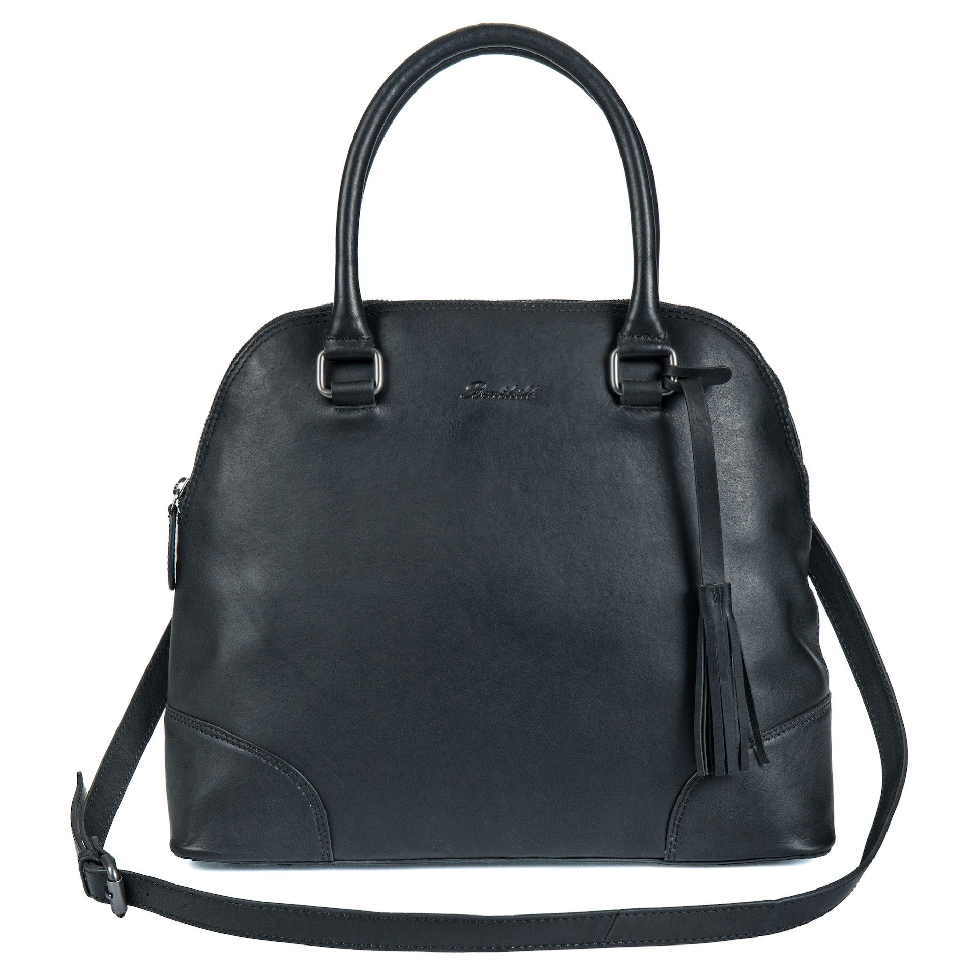 Benthill Henkeltasche Damen Handtasche Echt Leder Vintage Tasche Groß Frauen Umhängetasche, Reißverschlussfach