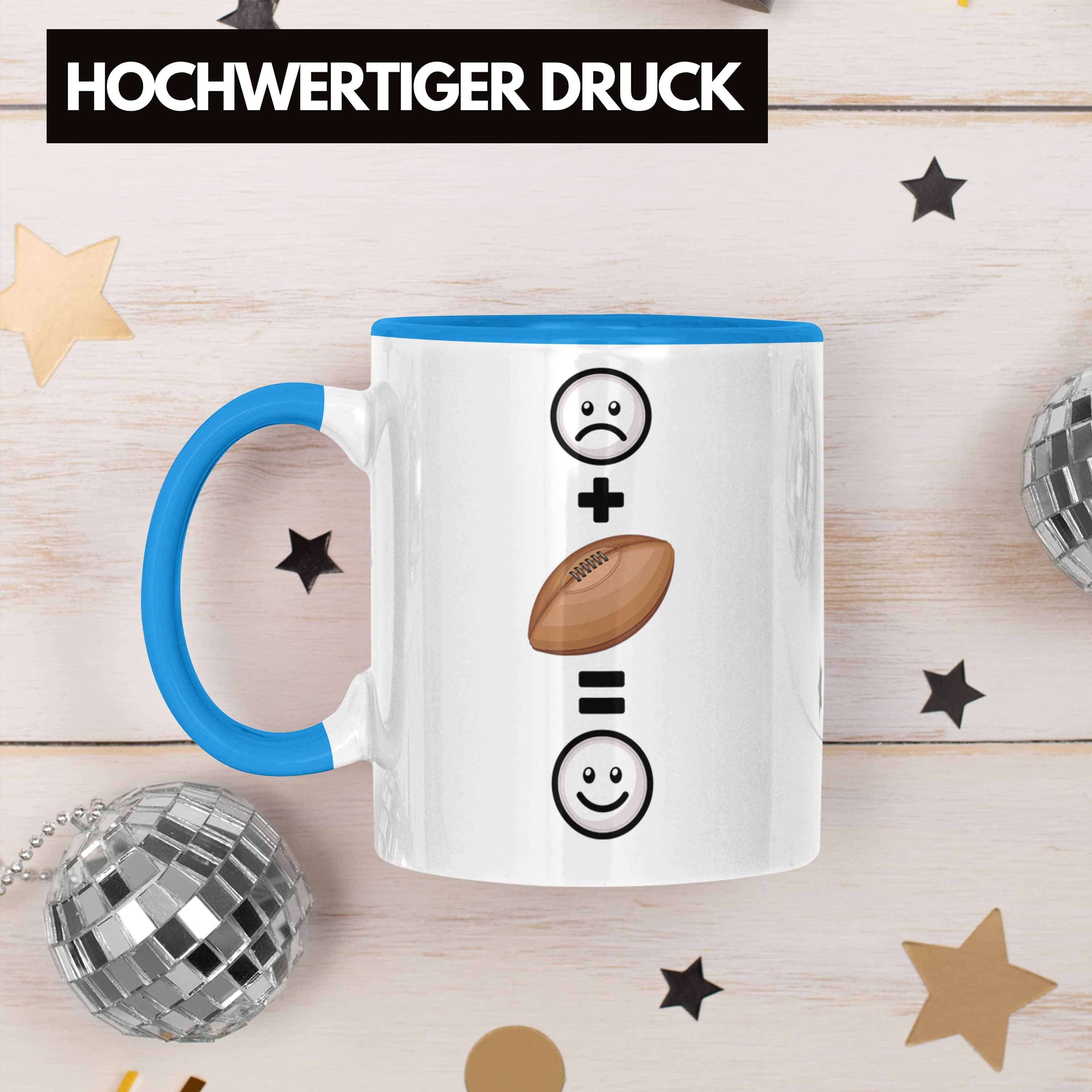 Trendation Rugby-Spieler Geschenkidee für Blau :(Rugby Tasse Geschenk Lustige Tasse Rugby