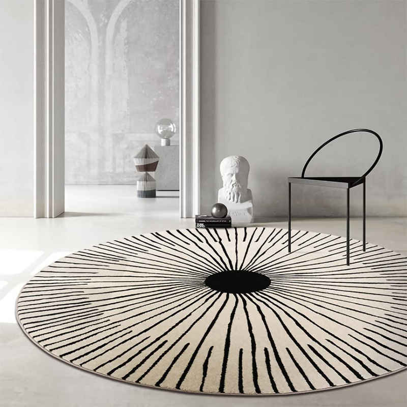 Teppich »Rund Outdoor Geometrie Streifen Muster Teppiche Dekorative Fußmatte«, Leway