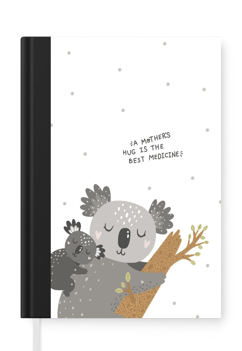 MuchoWow Notizbuch Koala - Zitat - Kinder - Mädchen - Baby, Journal, Merkzettel, Tagebuch, Notizheft, A5, 98 Seiten, Haushaltsbuch