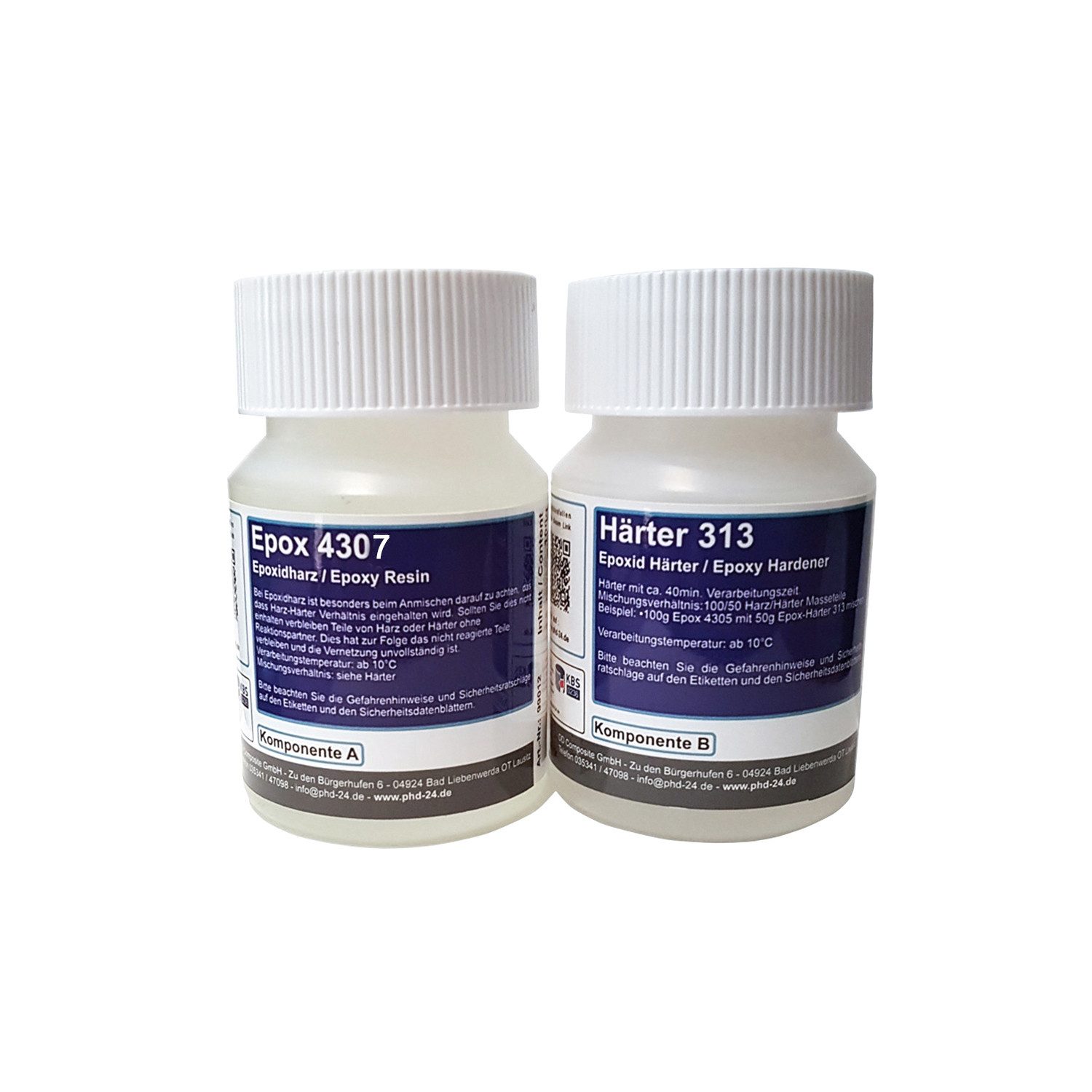 DD Composite Epoxidharz 100g Epox 4307 + 50g Härter 313 (Topcoat, 2-St., Harz und Härter), transparent, Lösemittel- und füllstofffrei