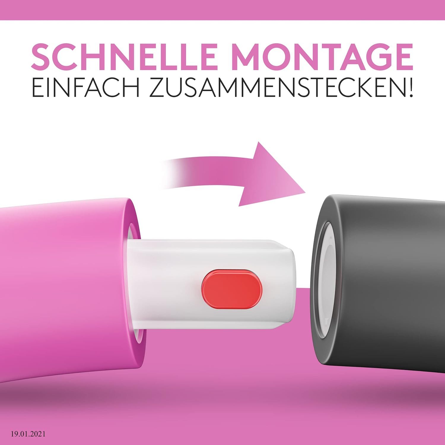 AthleticPro Hula-Hoop-Reifen inkl. Springseil und Tasche [0.75-1kg] (Fitness-Set), Steckbarer Hulahuppreif zum Abnehmen [6-8 Teile]