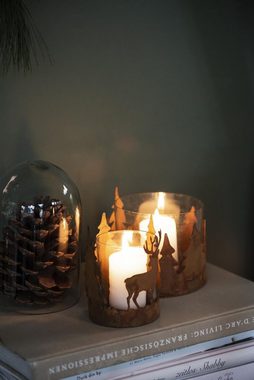 Ib Laursen Adventsleuchter Kerzenständer Kerzenhalter Teelichthalter Bäume Glas Metall Ib