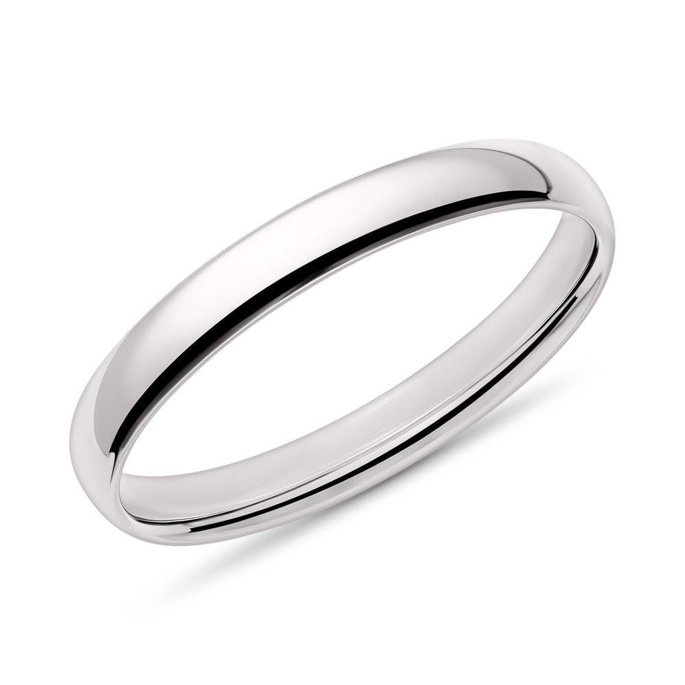 JEWLIX Goldring Minimalistischer Ring aus 585er Weißgold -3 mm Breit ER0005-14KW