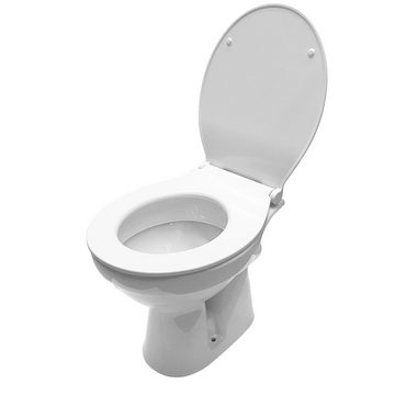 Belvit Tiefspül-WC BV-SW5001+BV-D0400, Stehend, Abgang waagerecht, Stand WC Toilette Abgang Waagerecht Wand Tiefspüler Stehend +