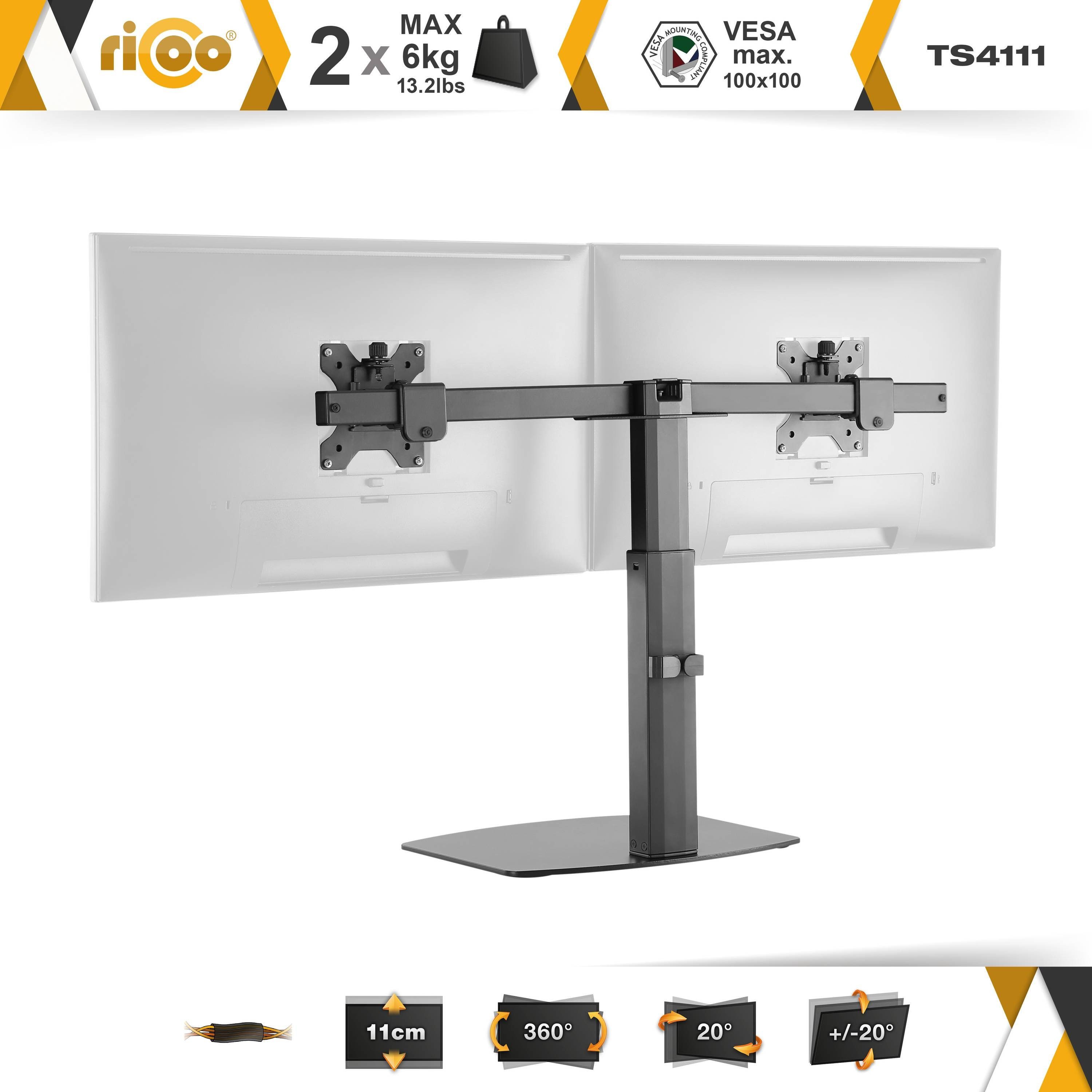 RICOO TS4111 Monitor-Halterung, (bis 32 Zoll, Tischhalter 2