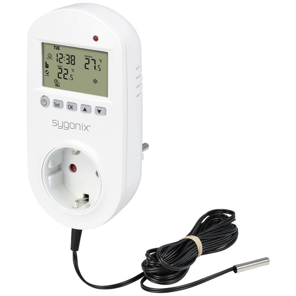 Sygonix Raumthermostat Sygonix SY-5372566 Universalthermostat Zwischenstecker Wochenprogramm