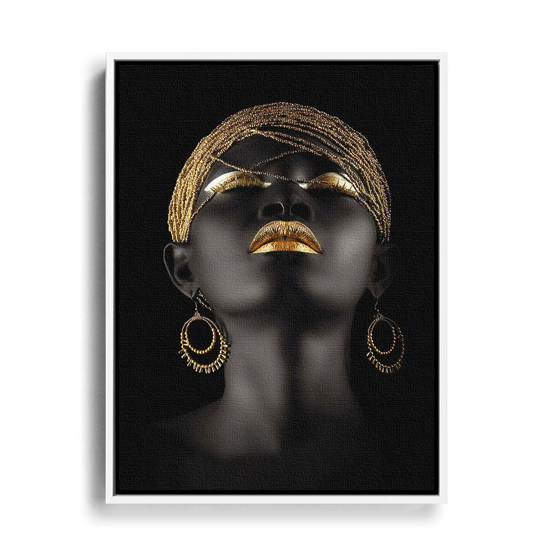 Wandbild African Woman - Gold