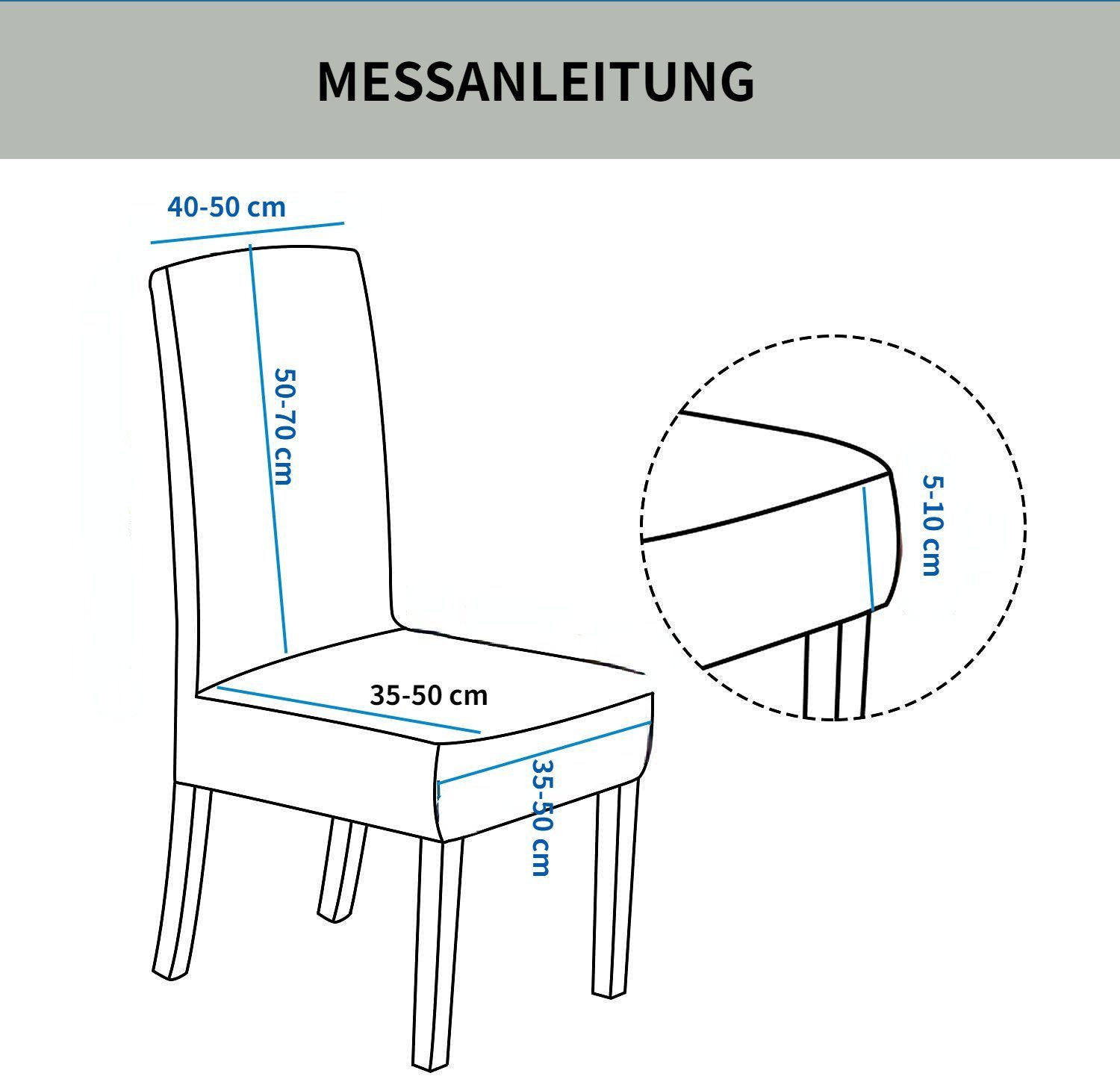 BYSURE Stuhlhusse, Wasserdichte Esszimmer Stuhlhussen, Stuhlbezüge günstig online kaufen