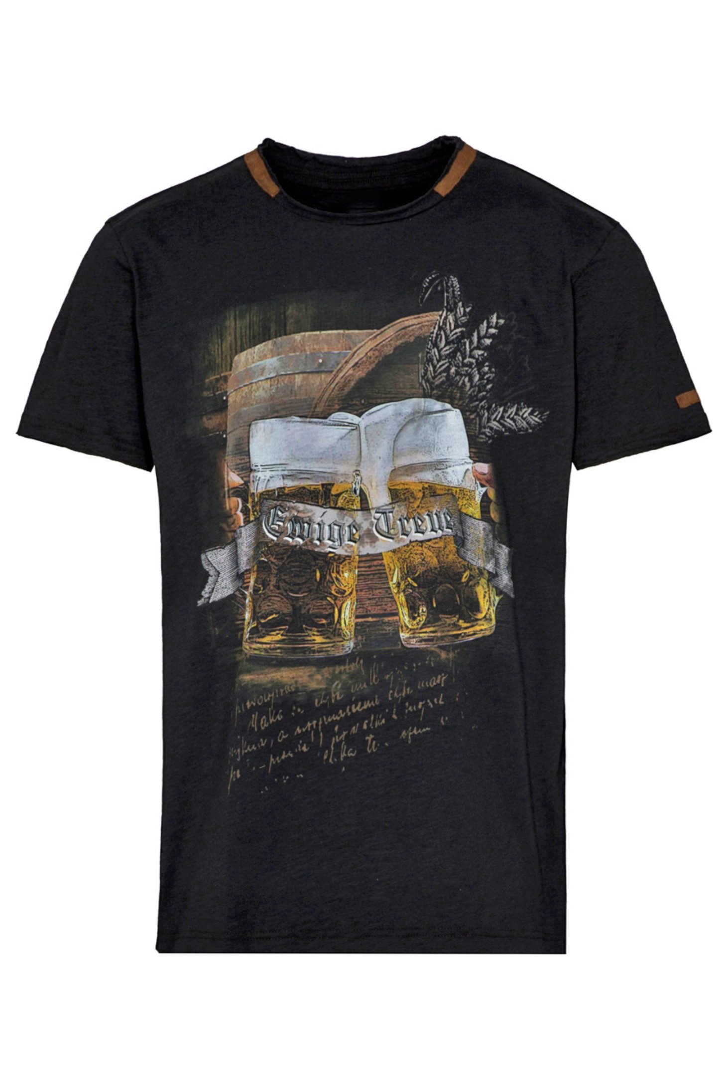 Hangowear Trachtenshirt Trachtenshirt Herren - BARTOLOMÄUS - schwarz