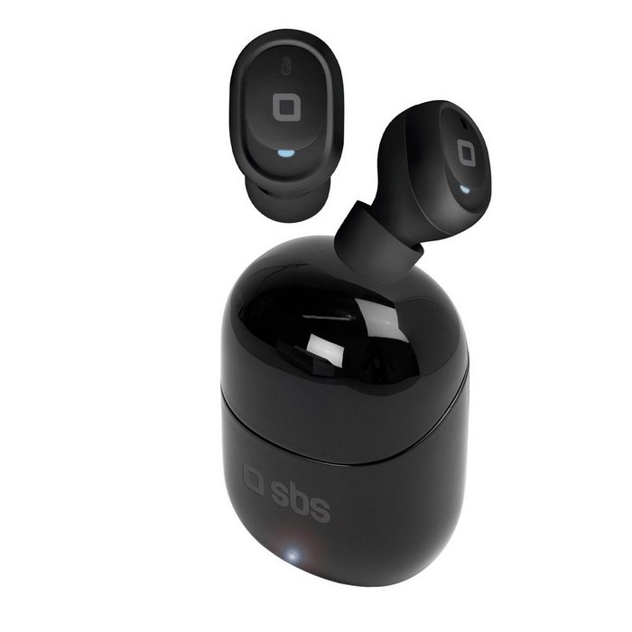 sbs SBS Wireless Headset mit Bluetooth 5.0 Ladestation Multifunktionstasten für Musik und Anrufe schwarz wireless In-Ear-Kopfhörer