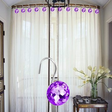 Duschvorhangstange Acryl Mode dekorative Home Rolling Haken, lila Dusche Vorhang Haken, Juoungle
