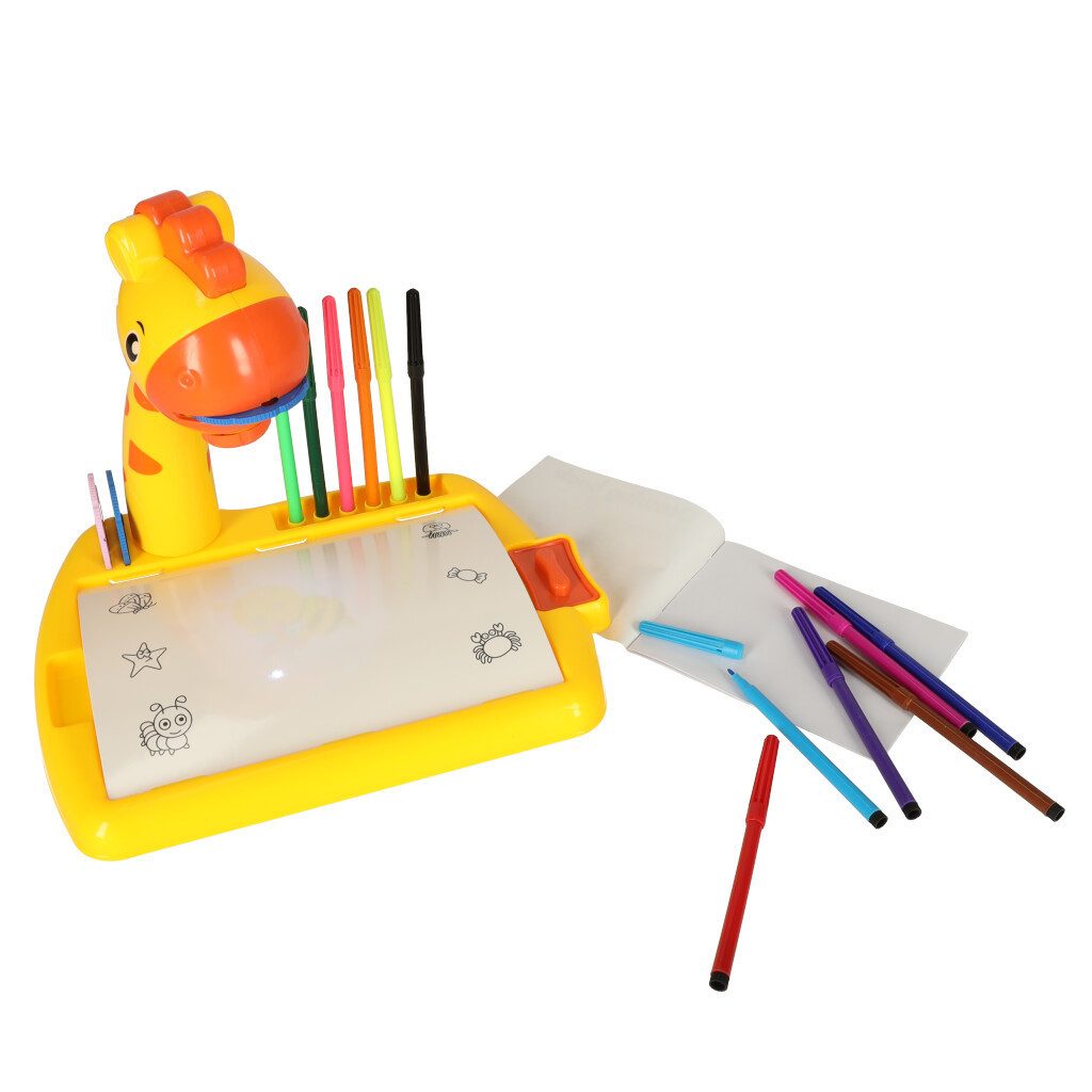Ikonka Zeichentisch Giraffe Kreativer Kinder Zeichenprojektor Tisch (Kinderzeichentisch mit Projektor Set, 1x Kinderzeichentisch mit Projektor) – Bild 3 von 5