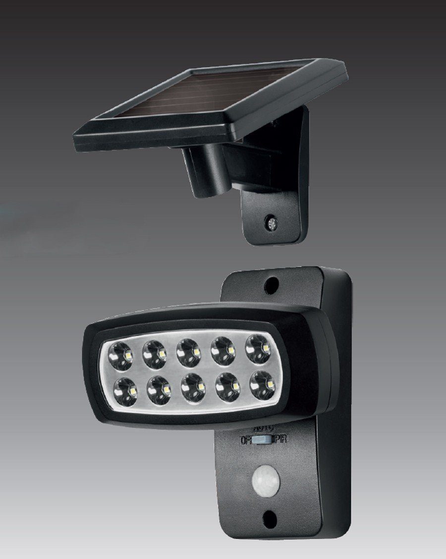 Fachhandel Plus LED Solarleuchte Solar LED Strahler Spot mit IF-Bewegungsmelder, keine, LED