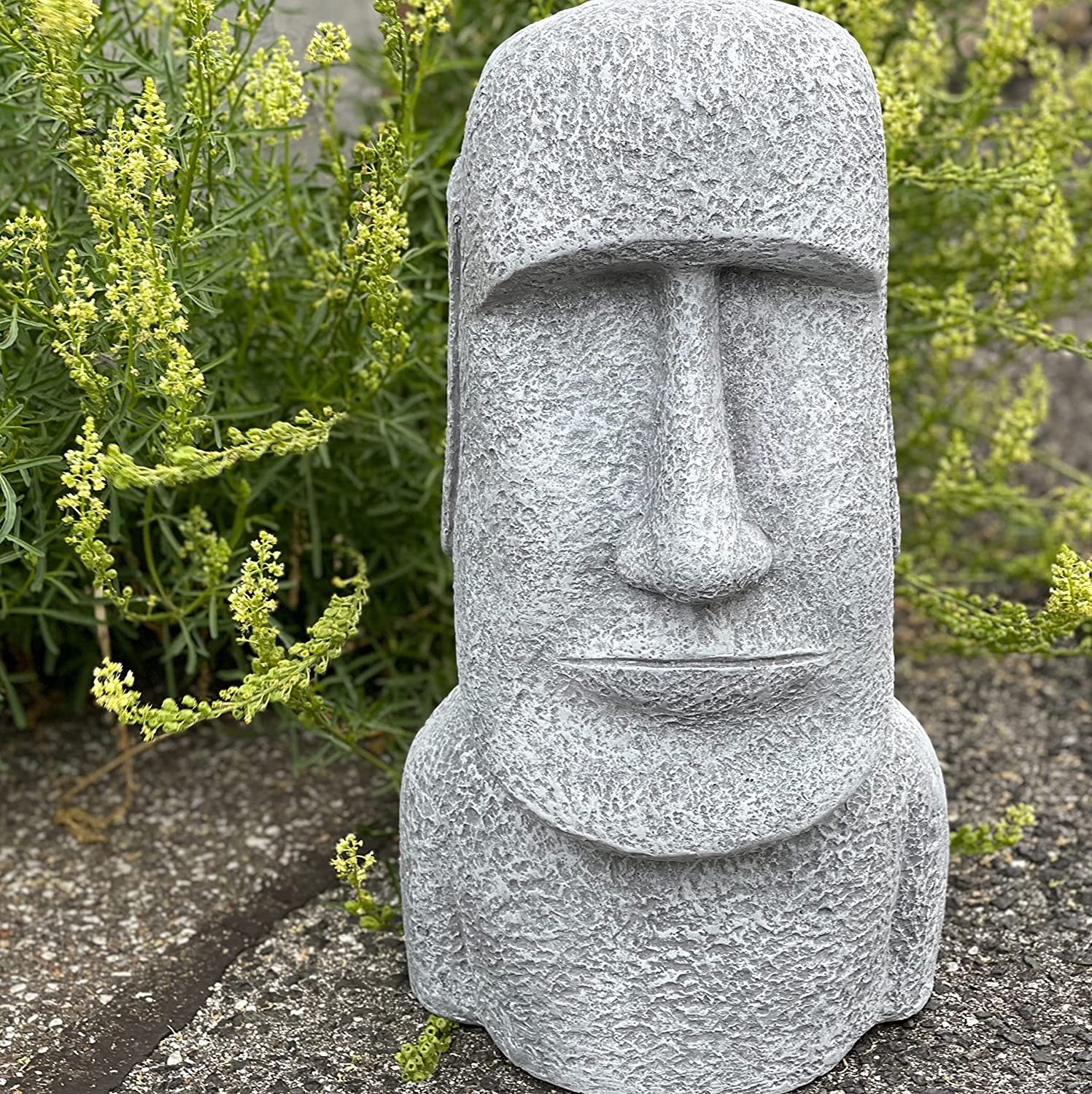 Stone Moai and Figur Gartenfigur Style Steinfigur