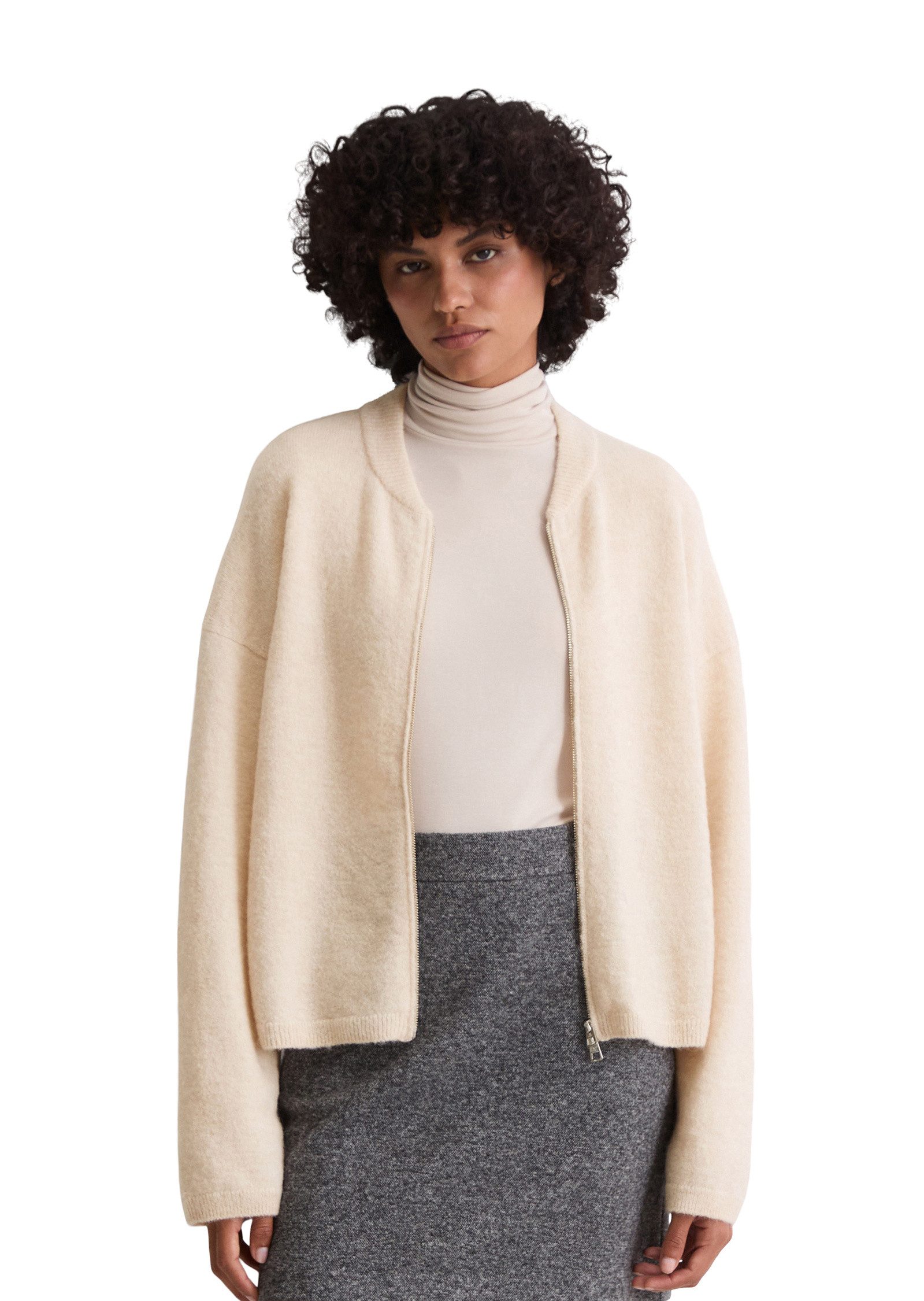 Marc O'Polo Cardigan aus Schurwolle-Alpakawolle-Mix günstig online kaufen