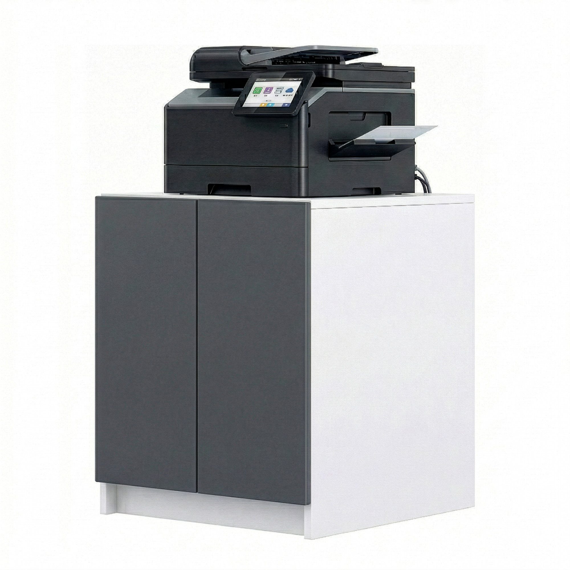 InnoFurn Aktenschrank Elona Druckerkommode (Druckerkommode, Extra Tief für Drucker) Druckerschrank Soft-Close & Push-to-Open, Made in Germany