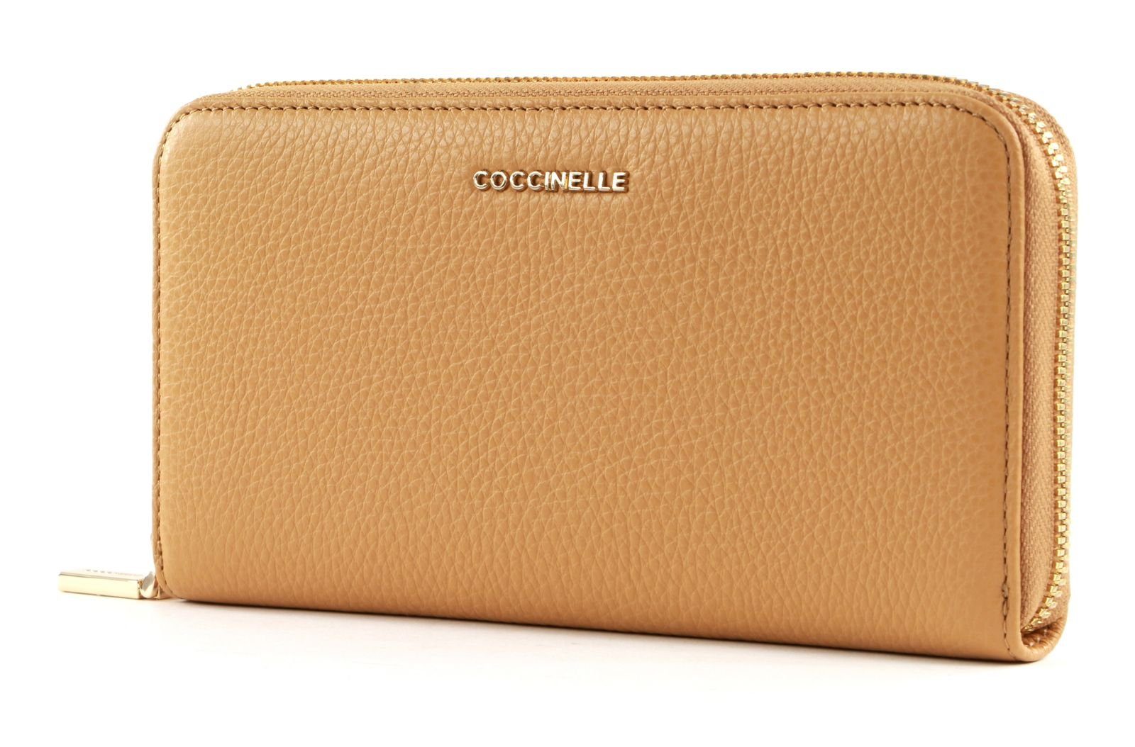 COCCINELLE Geldbörse Metallic Soft, aus echtem Rindsleder