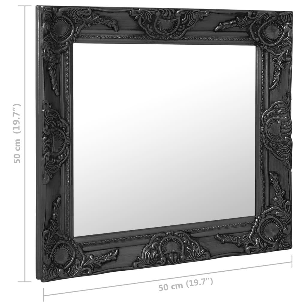 Glas Holz (BxH: Schwarz möbelando 50x50 Barockspiegel cm), und in 3002665 aus