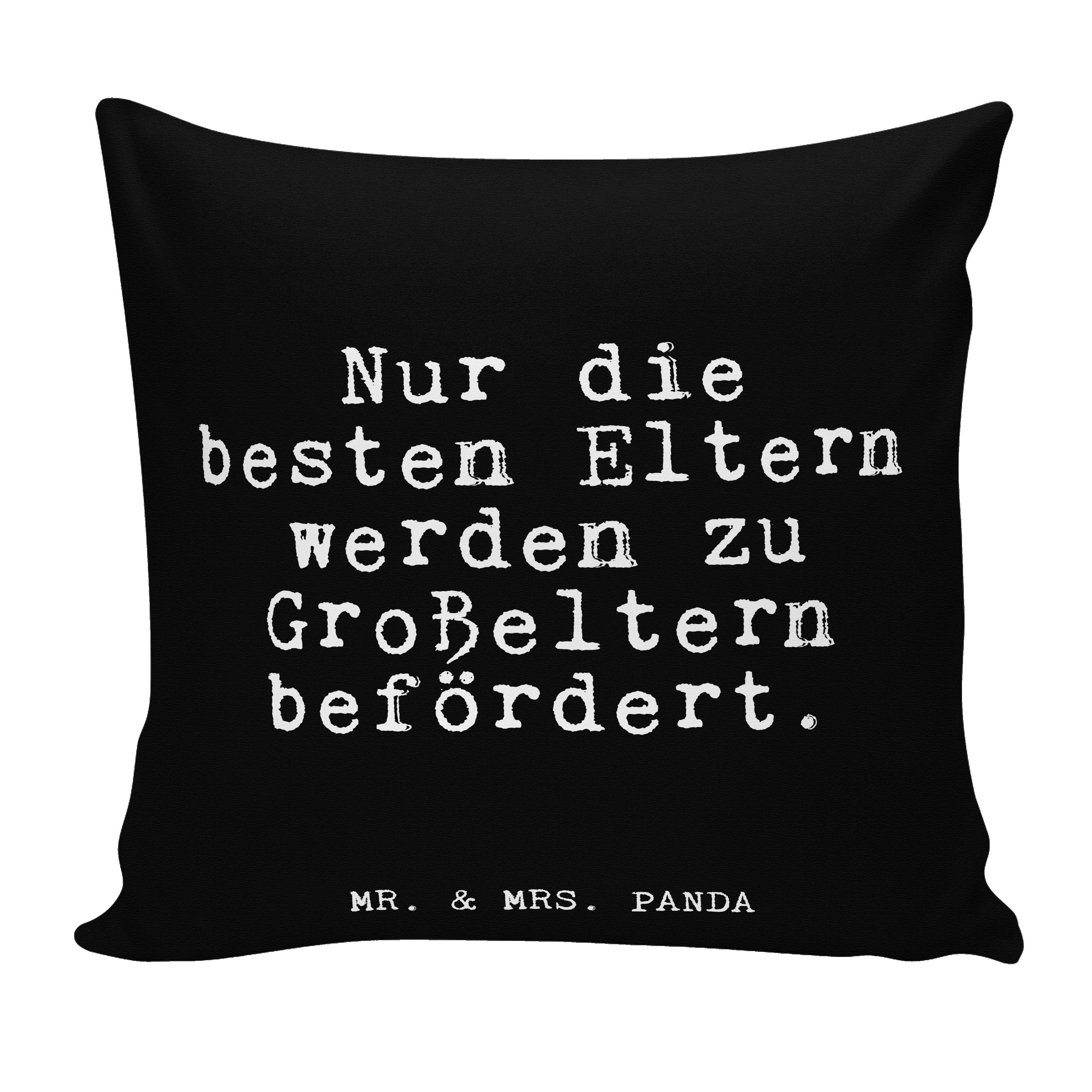 Mr. & Mrs. Panda Dekokissen Nur die besten Eltern... - Schwarz - Geschenk, stolz, Kopfkissen, lus | Dekokissen