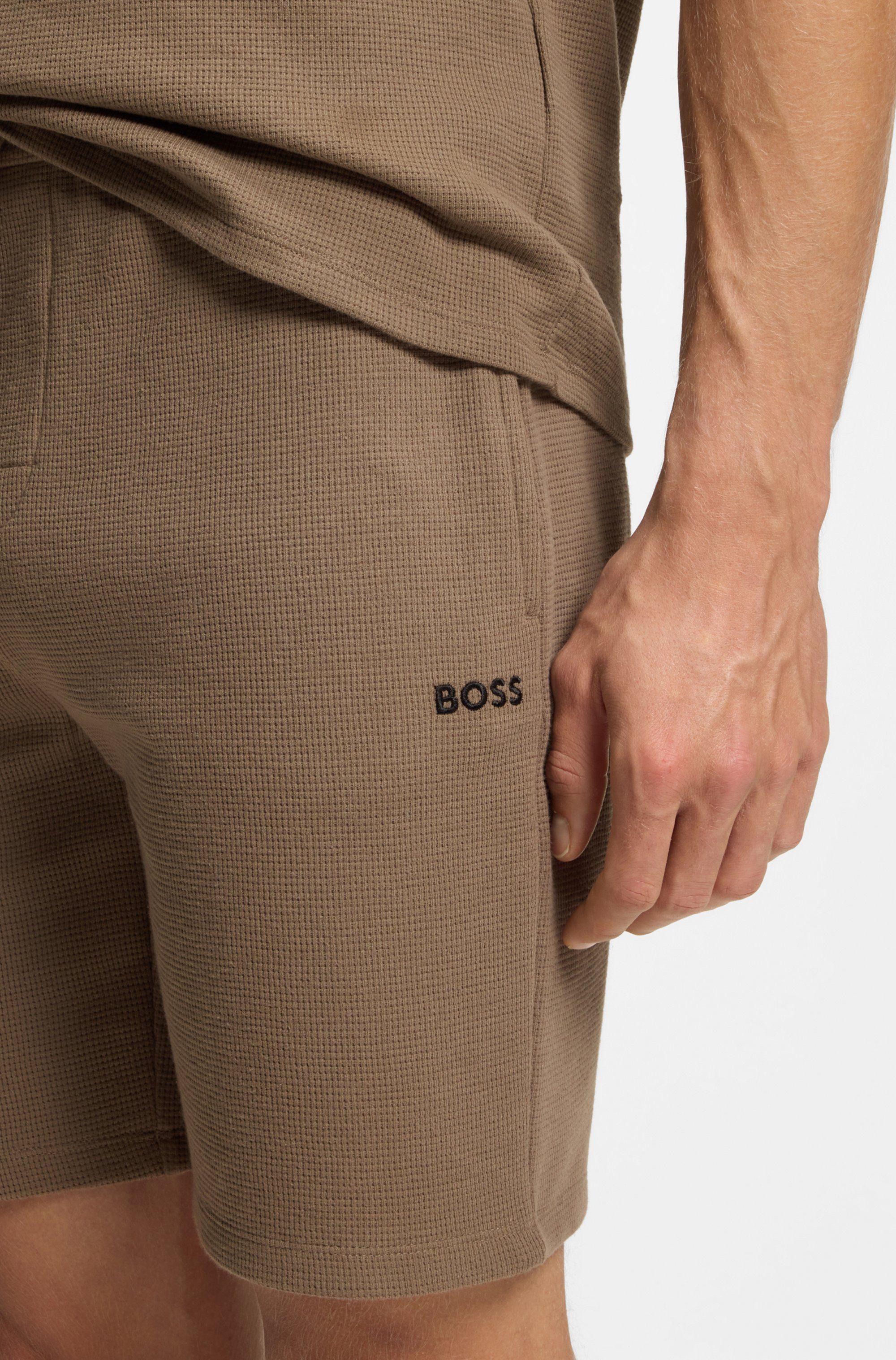 BOSS Pyjamashorts Waffle Shorts günstig online kaufen