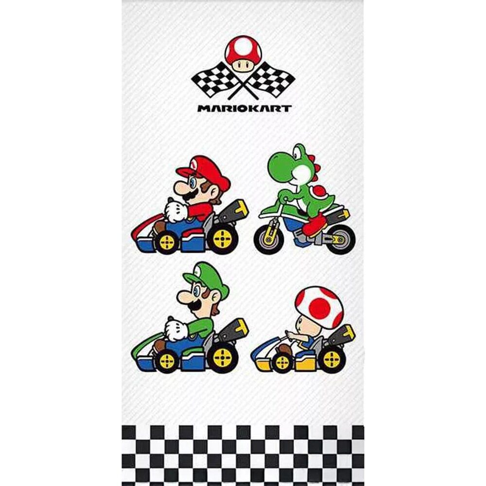 Super Mario Badetuch Super Mario Grand Prix Badetuch, Strandtuch 70x140cm 100% Baumwolle, 100% Baumwolle (1-St)