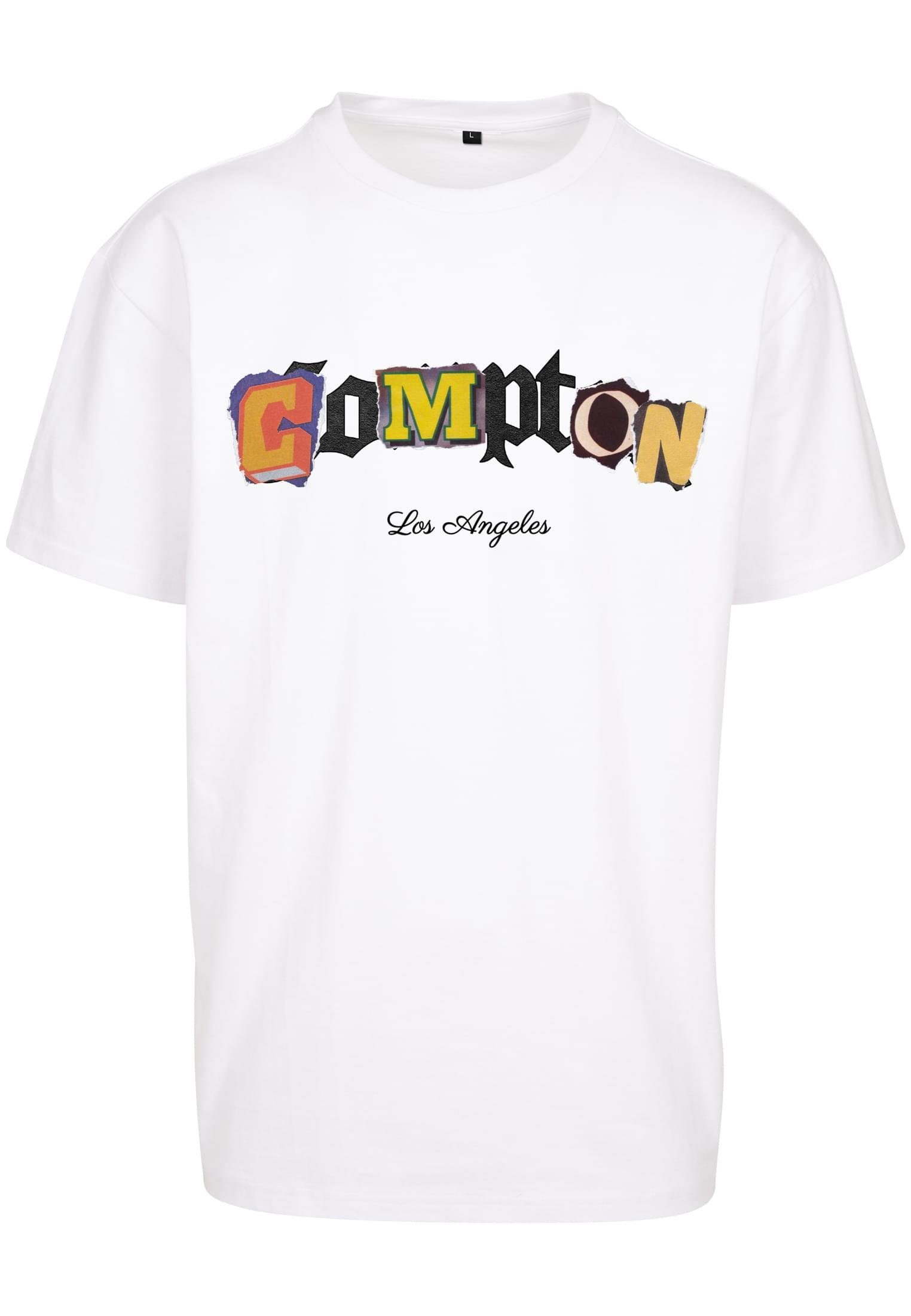 Tee L.A. Upscale Tee Compton Herren (1-tlg) white Oversize Kurzarmshirt by Mister