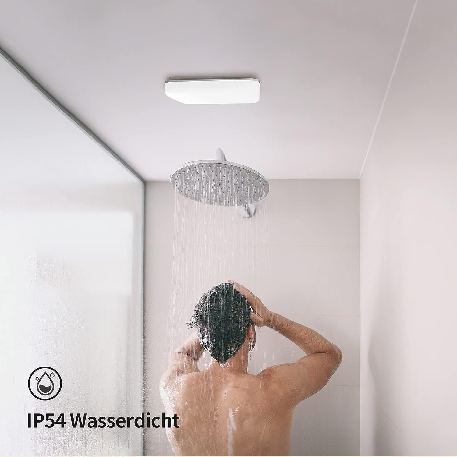 Badezimmer Wasserfest LED Decke, Deckenleuchte Deckenlampe LED Badlampe fest ZMH Rund integriert IP54