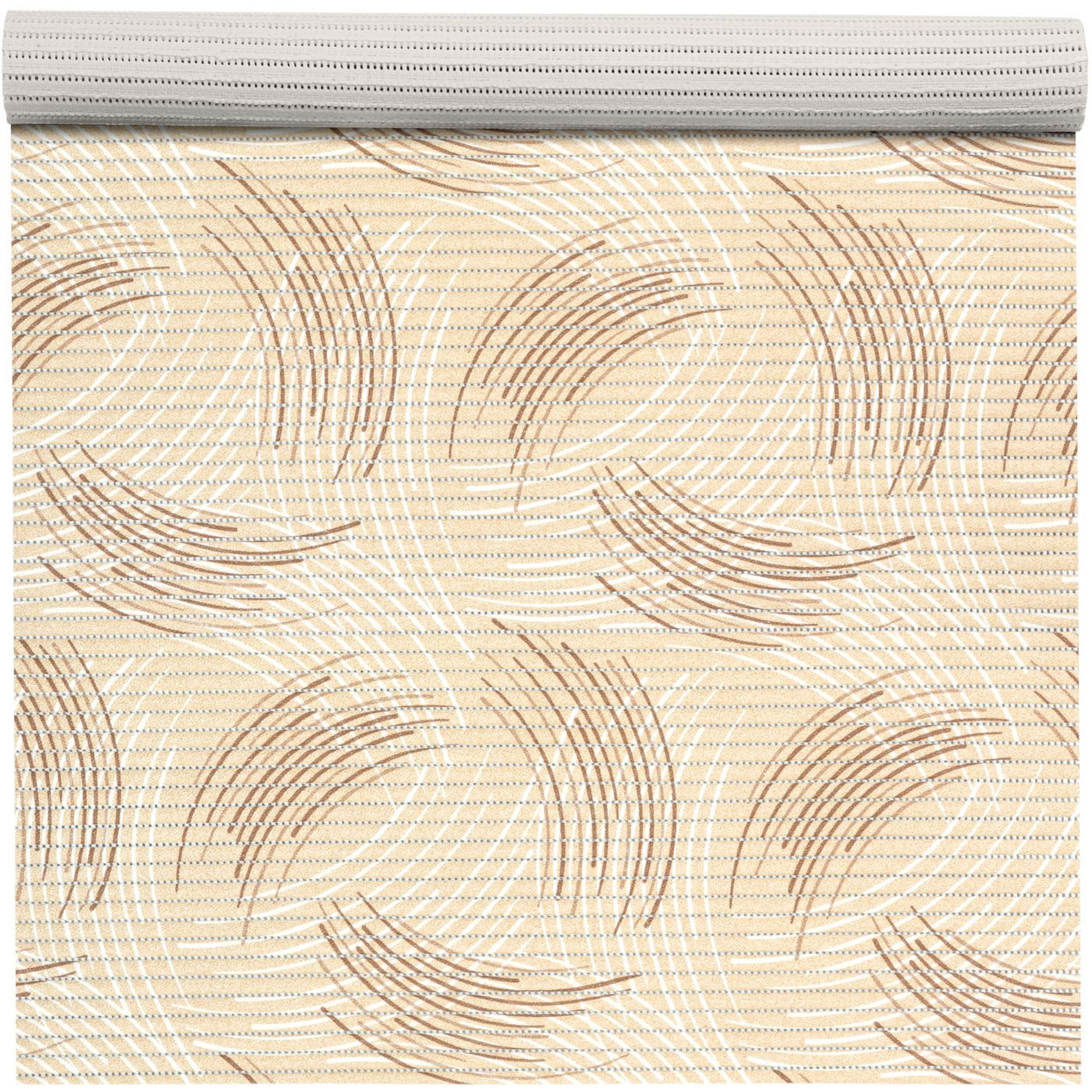 ANRO Schaum-Badematte Premium Zirkel rutschfester Badvorleger mit Drainage, Höhe 5 mm, schnelltrocknend, Drainage, hält die füße warm, isolierend, Kunststoff, Rechteckig, Weichschaummatte 160x65cm Rechteckig RAW Beige