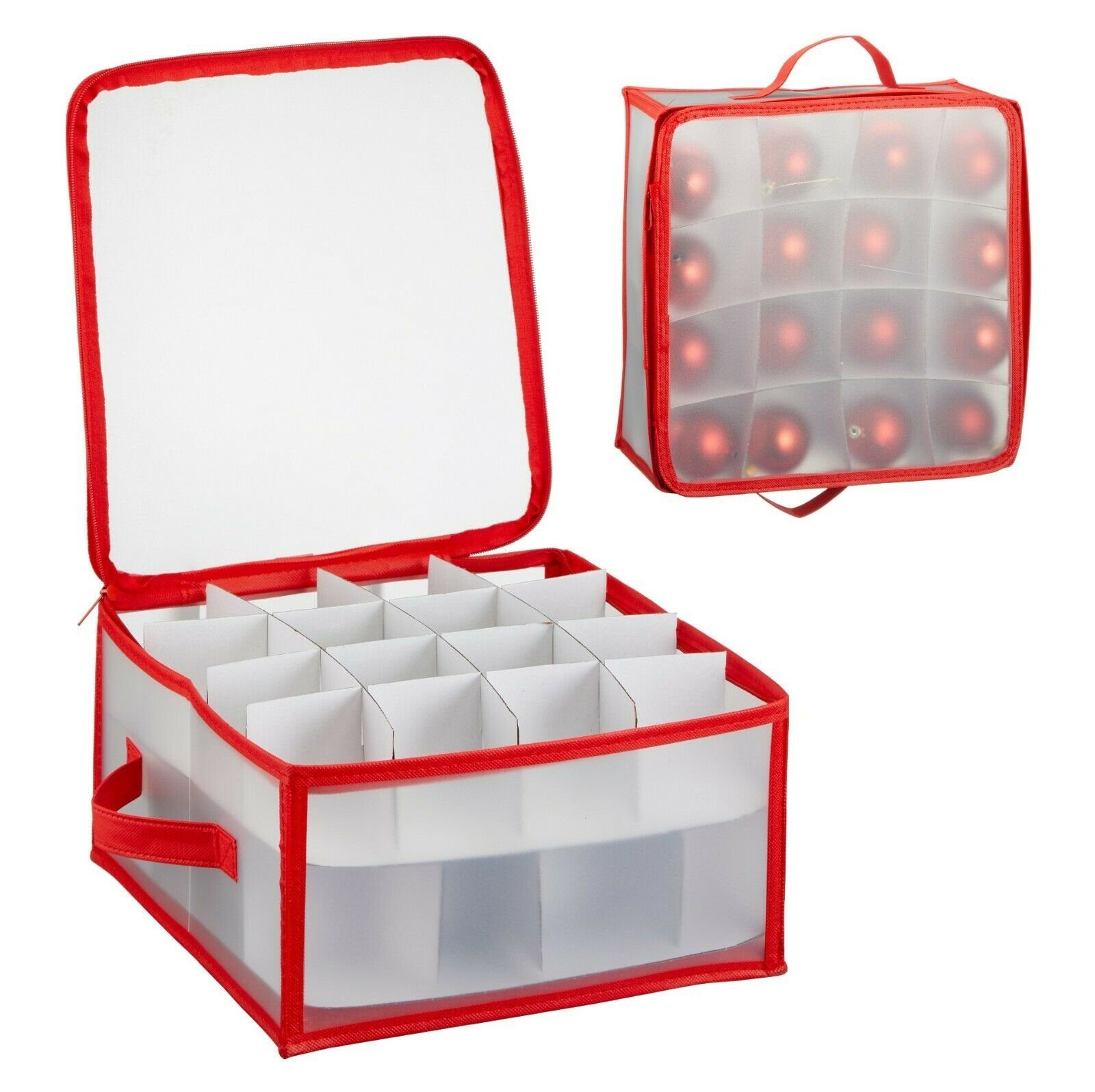 Meinposten Aufbewahrungsbox Box für 32 Weihnachtskugeln günstig online kaufen