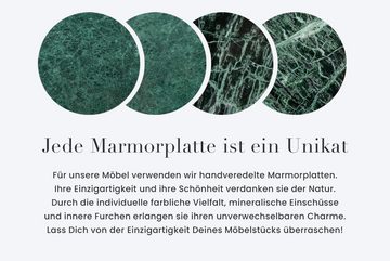 riess-ambiente Couchtisch ELEMENTS 50cm grün / schwarz, Wohnzimmer · Marmor · eckig · Metall