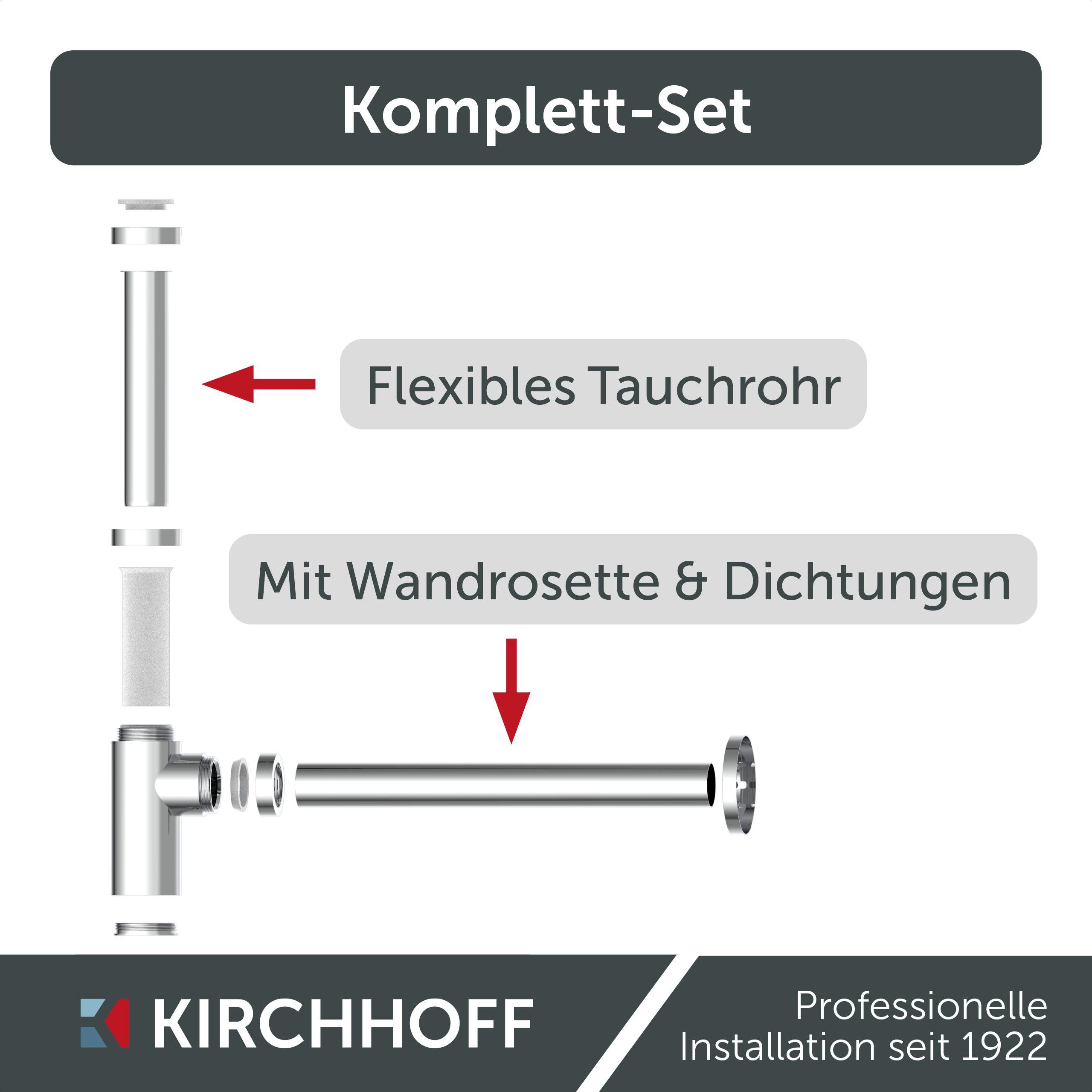Kirchhoff Siphon Design Flaschensiphon inkl. Reinigungsöffnung, Röhrengeruc günstig online kaufen
