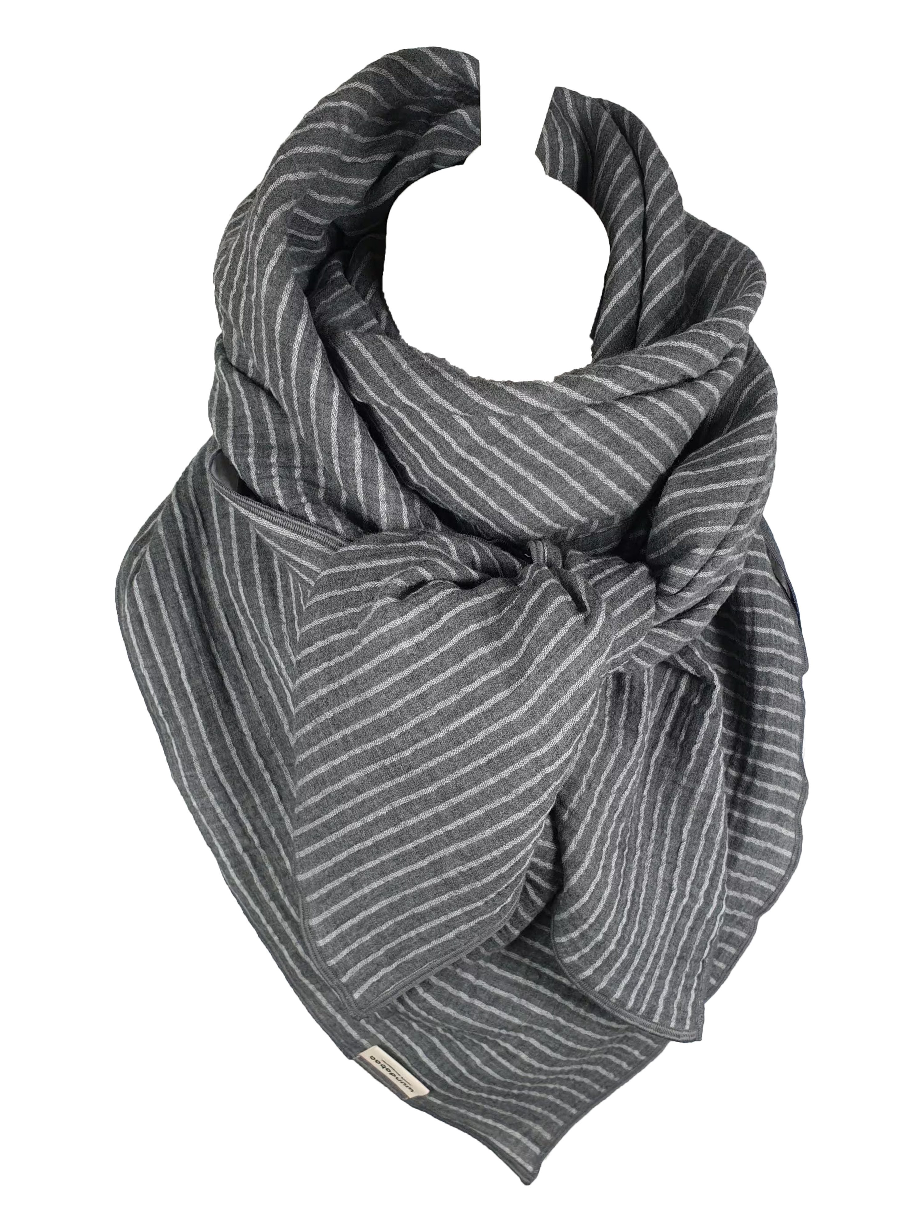 wundabaa Halstuch Musselintuch mit Streifenmuster