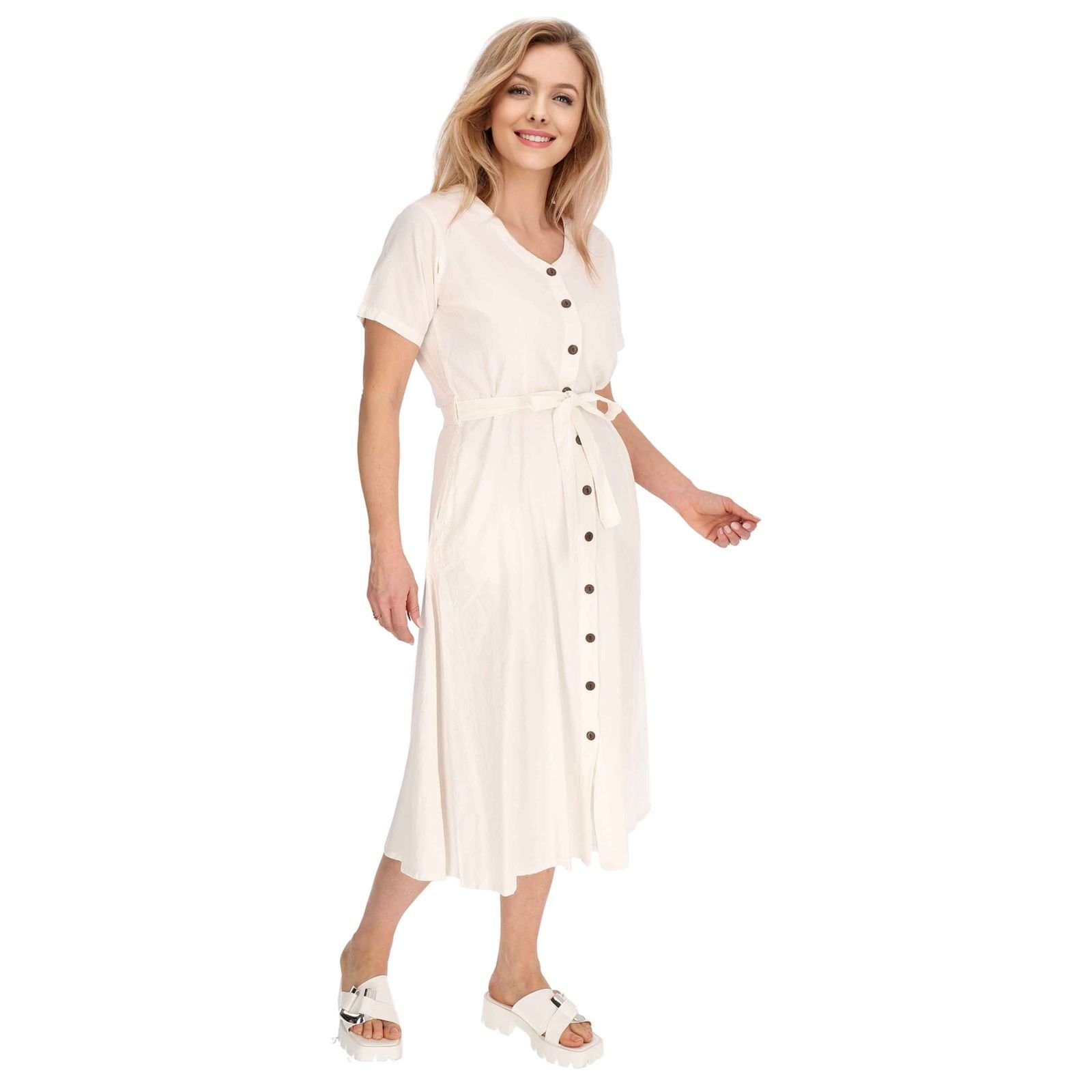 KUNST UND Boho Geköpft Kleid Weiß Latzhose Kleid MAGIE Hippie Sommerkleid Baumwoll Ibiza