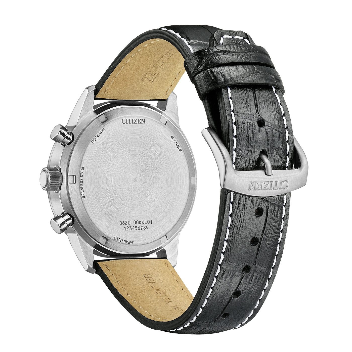 Citizen Chronograph Classic Chrono CA4720-01X, Armbanduhr, Solar, Herrenuhr, Lederarmband, analog, Big Date