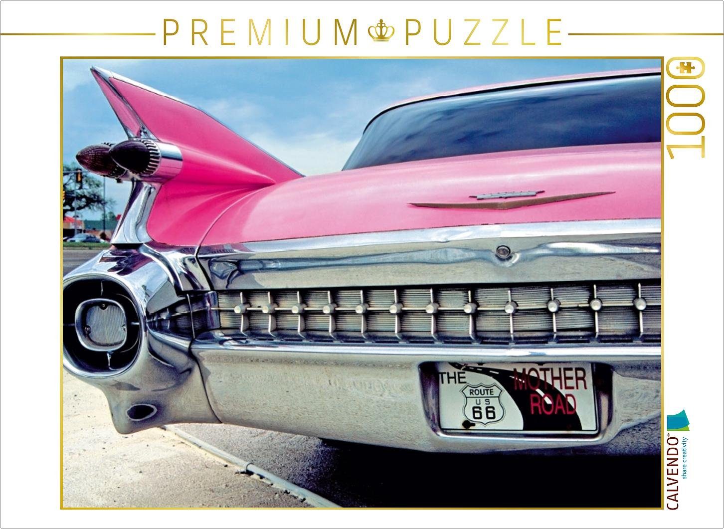 CALVENDO Puzzle CALVENDO Puzzle Pink Cadillac, Ann's Chicken Fry Home, Oklahoma City, Oklahoma 1000 Teile Lege-Größe 64 x 48 cm Foto-Puzzle Bild von gro, 1000 Puzzleteile