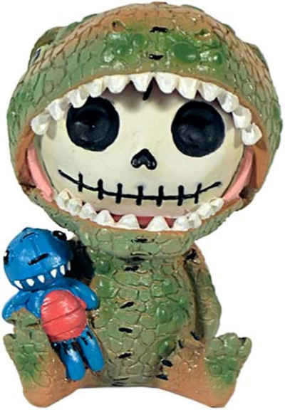 MystiCalls Fantasy-Figur Furrybones T-Rex Sammlerfigur Totenkopf Horror Halloween (1 St), Perfektes Geschenk für Gothic Liebhaber