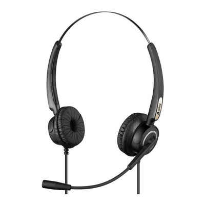 Sandberg USB Office Headset Pro - Headset - schwarz On-Ear-Kopfhörer