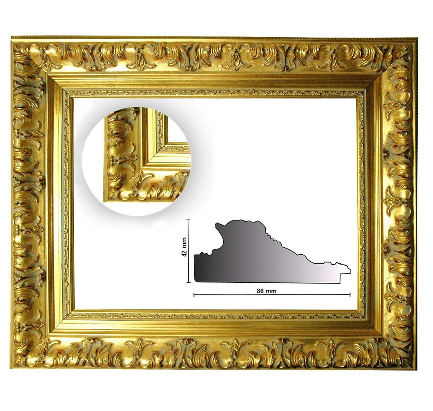 Bilderrahmen Neumann Einzelrahmen Barockrahmen gold fein verziert 979 ORO, günstig online kaufen