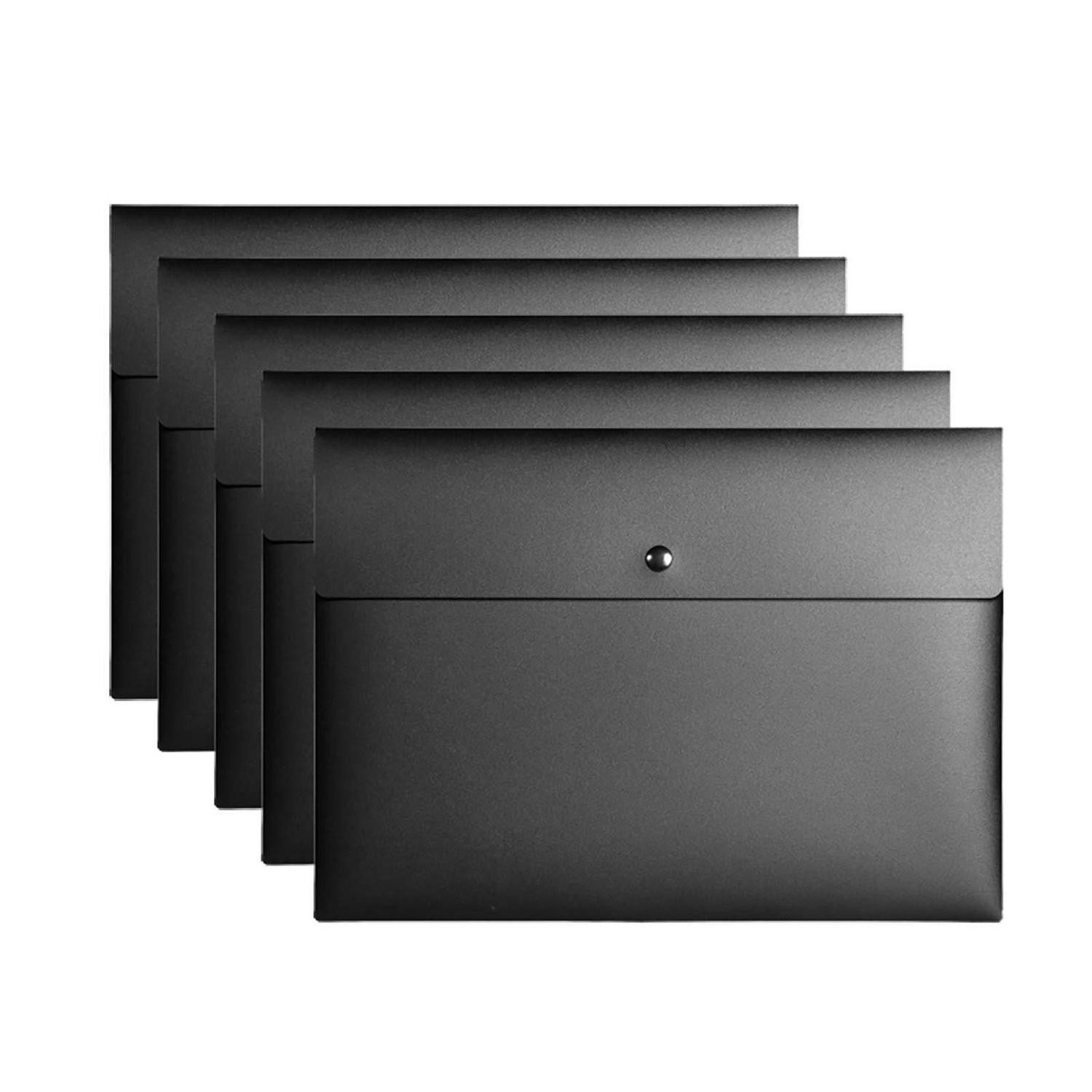 LuxusKollektion Organisationsmappe Umschlagmappen A4 5er-Pack mit Druckknopfverschluss (5-St)