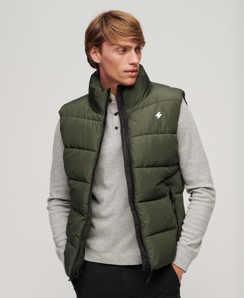 Superdry Steppweste SPORTS PUFFER GILET Dark Moss