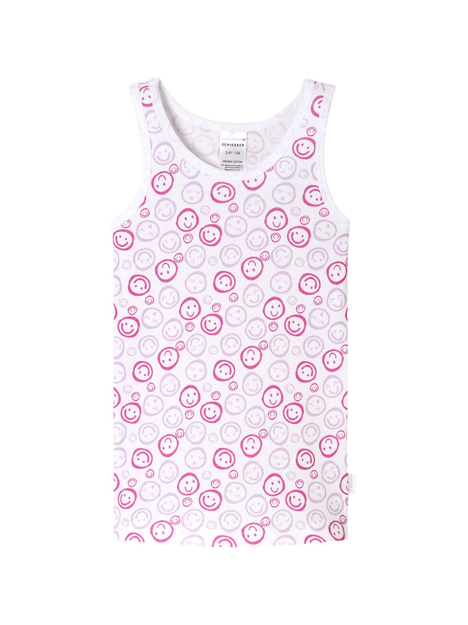 Schiesser Unterhemd Fine Rib (4-St) Achselhemd, Tanktop, Unterziehshirt