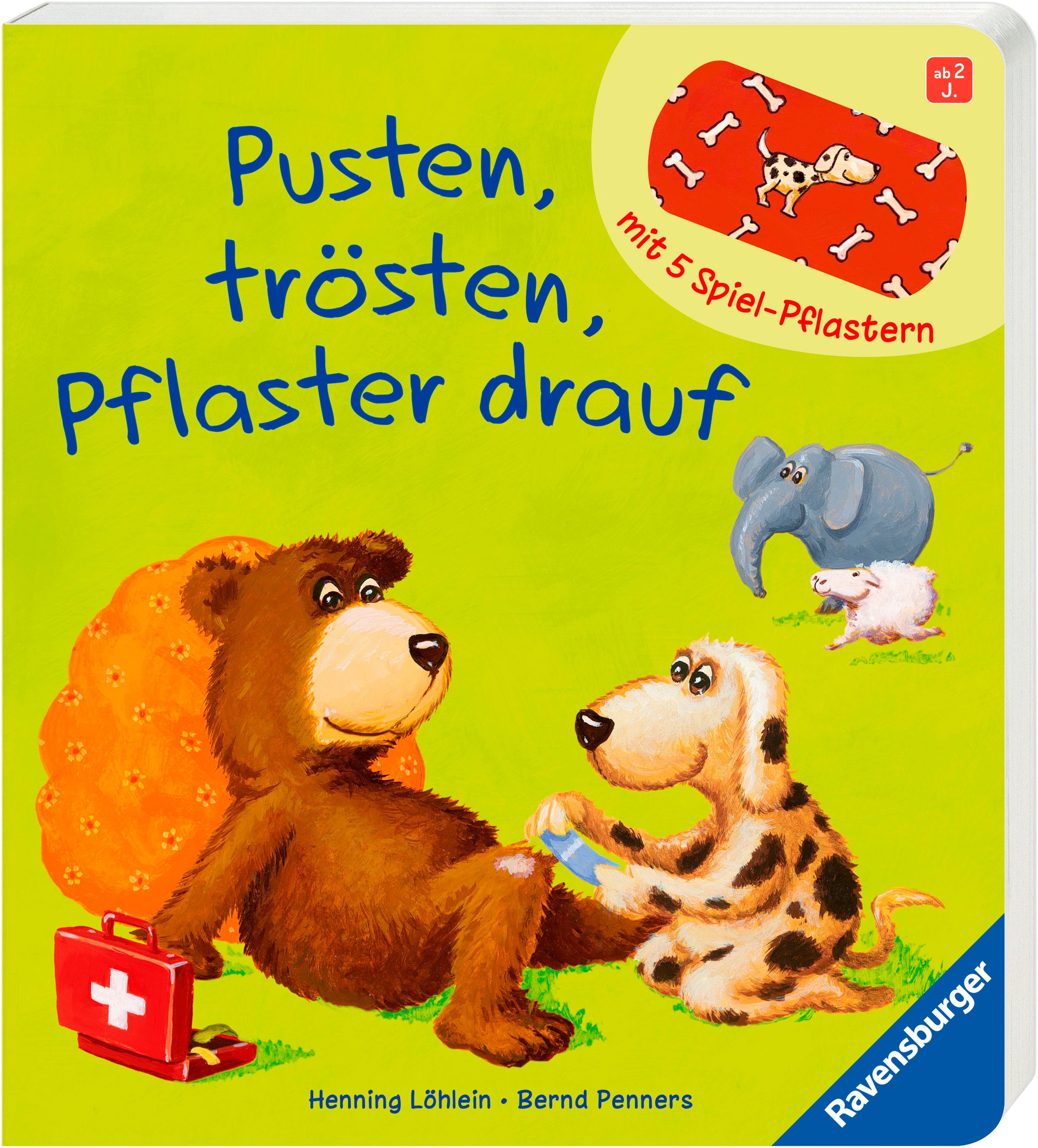 Pappbilderbuch, Pusten, trösten, Pflaster drauf!