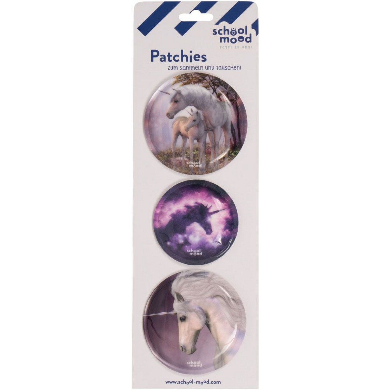 SCHOOL-MOOD® Schulranzen 3er Patchy-Set Luisa Einhorn