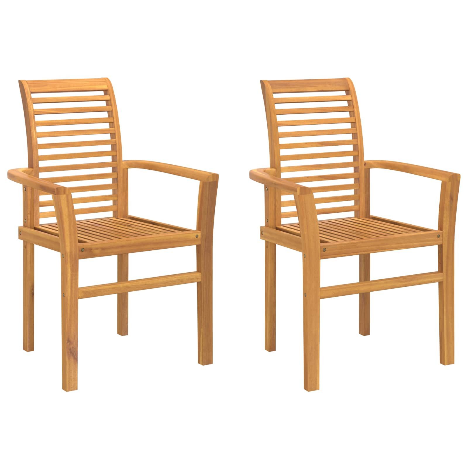 vidaXL Esszimmerstuhl Esszimmerstuhl 2 stk. Massivholz Braun 62 x 55 x 94 cm (2 St)