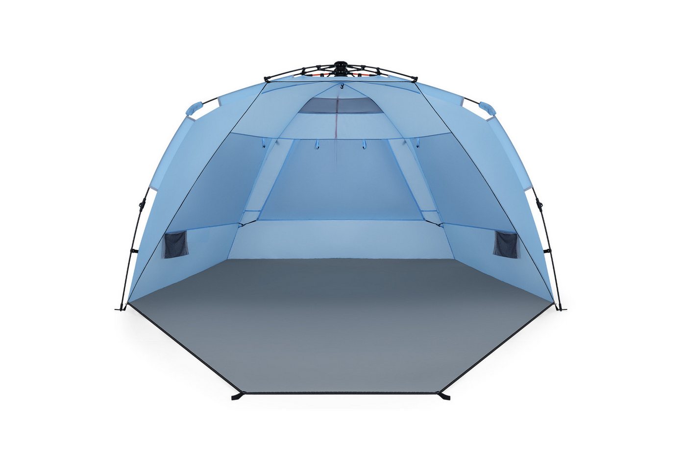 COSTWAY Strandmuschel, Personen: 4, Pop Up Strandzelt mit Tasche, UV-Schutz