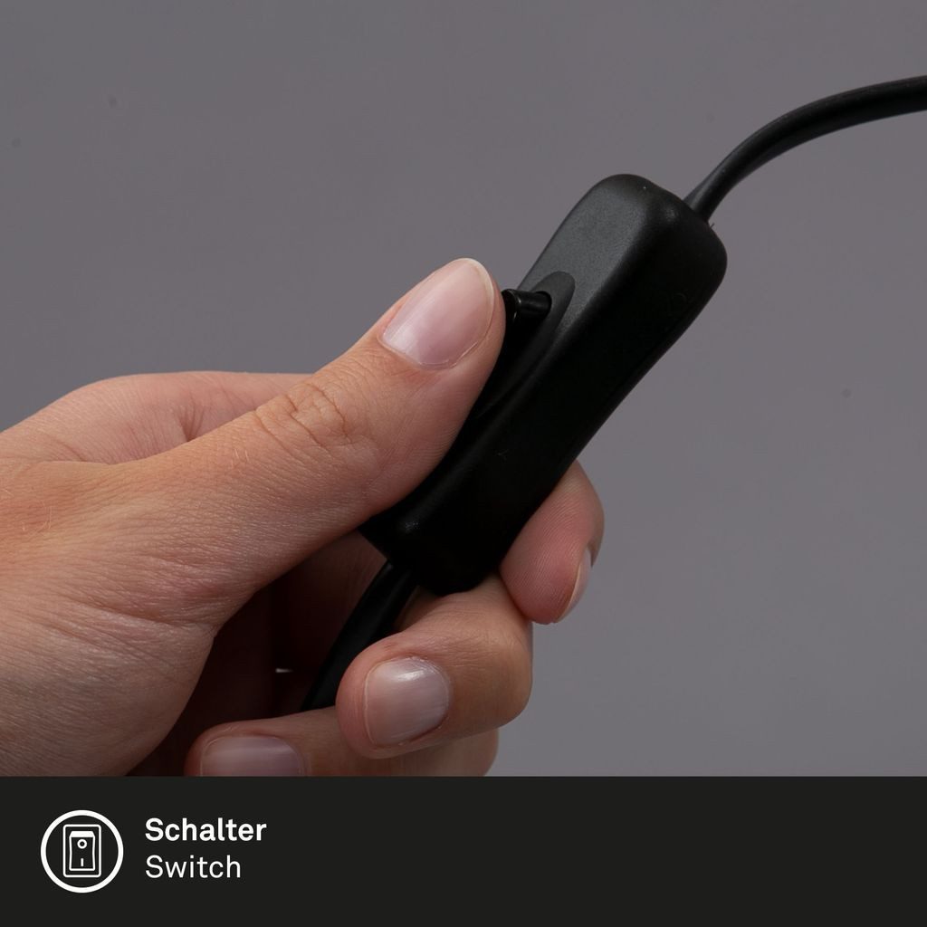 Briloner Leuchten Tischleuchte 2603-015, ohne Leuchtmittel, schwarz-gold, flexibler Arm, inkl. An/Aus Schalter, exkl. E14 max. 25W