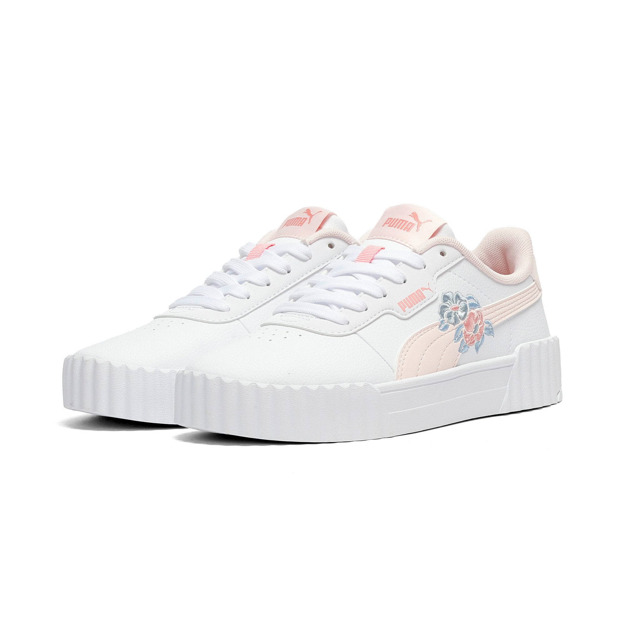 PUMA CARINA 3.0 FLORAL JR Sneaker mit Schnürung, mit profiliertem Gummi-Laufsohle