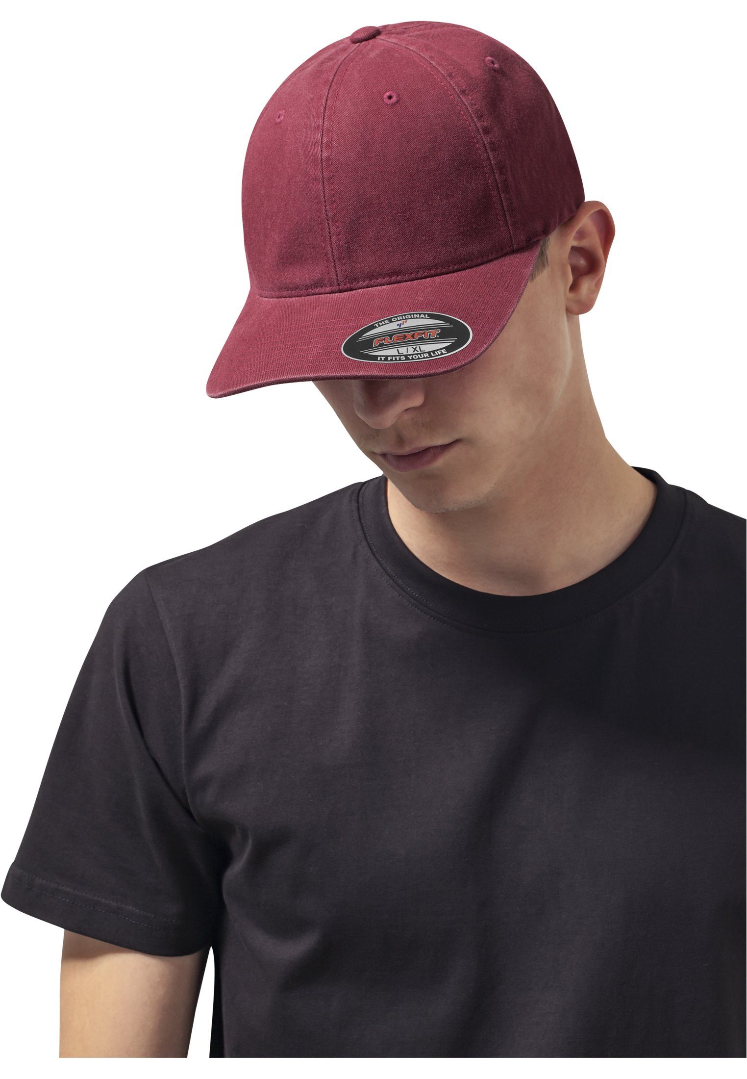 Flexfit Garment Flexfit Cotton Hat maroon Accessoires Dad Cap Flex Washed